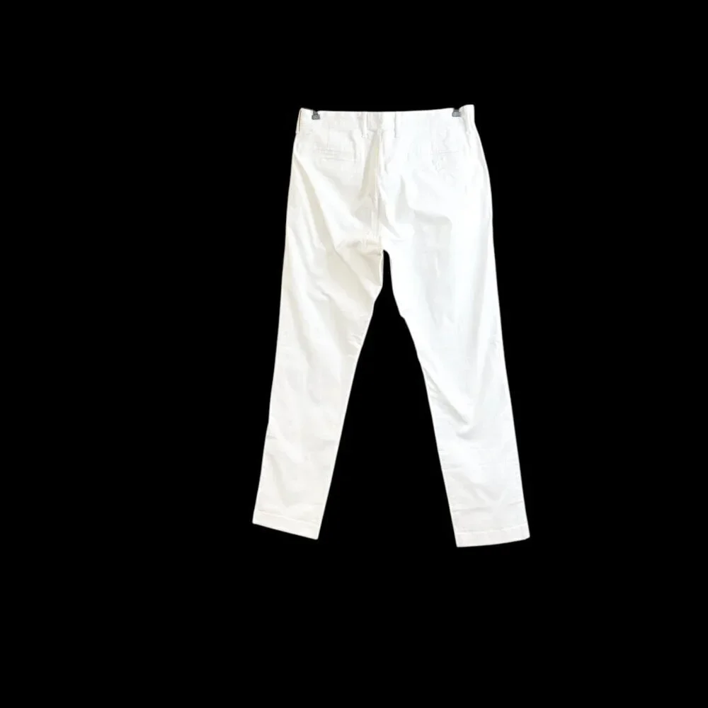 J. Crew Men's Athletic Tapered Fit Stretch Chino Pant White Size 32 x 32 NWT